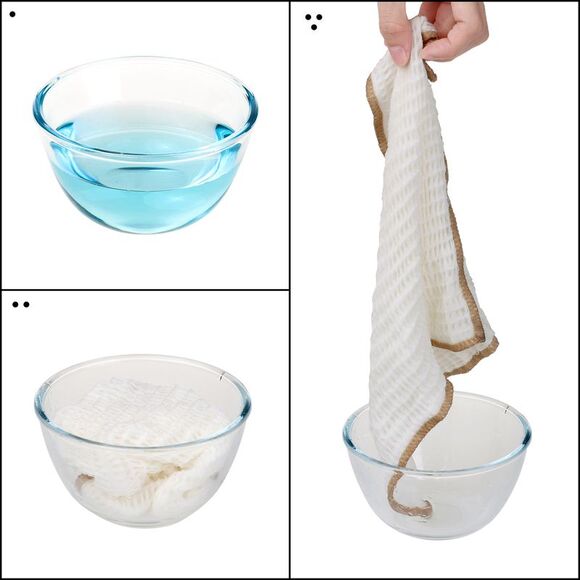 Soft Reusable and Absorbent Lightweight Cleaning Cloths 11" x 11" 6pack Beige - Picture 4 of 6